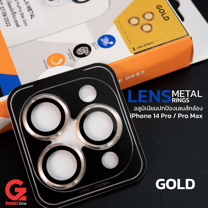 ablemen metal lens สีทอง iPhone 14 pro