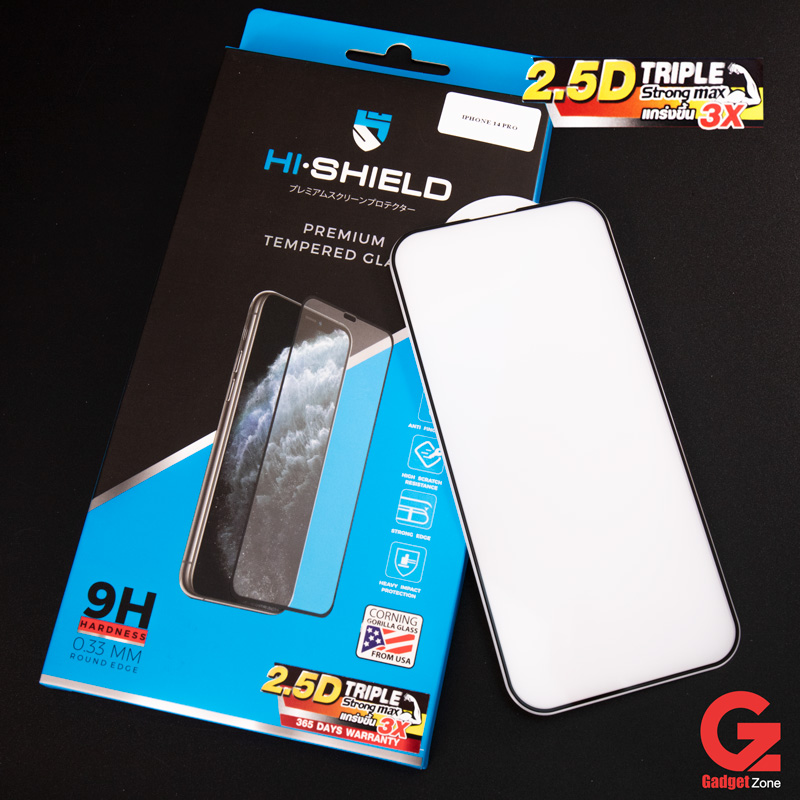 ฟิล์มกระจก iphone 14 pro Hishield 2.5D Triple strong max