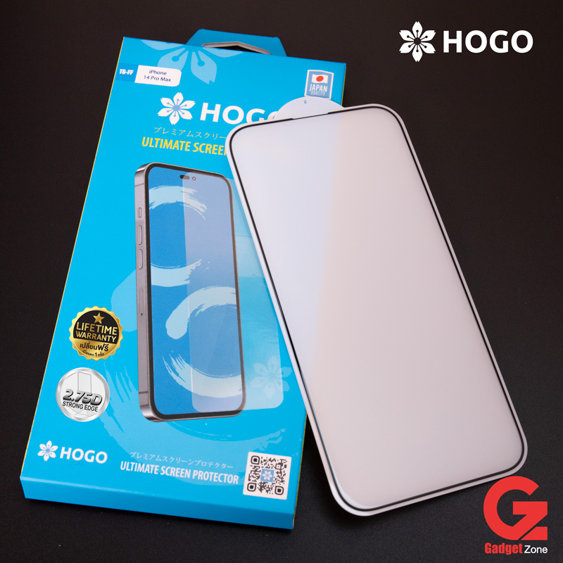 ฟิล์มกระจก Hogo 2.75D Strong edge iphone 14 pro