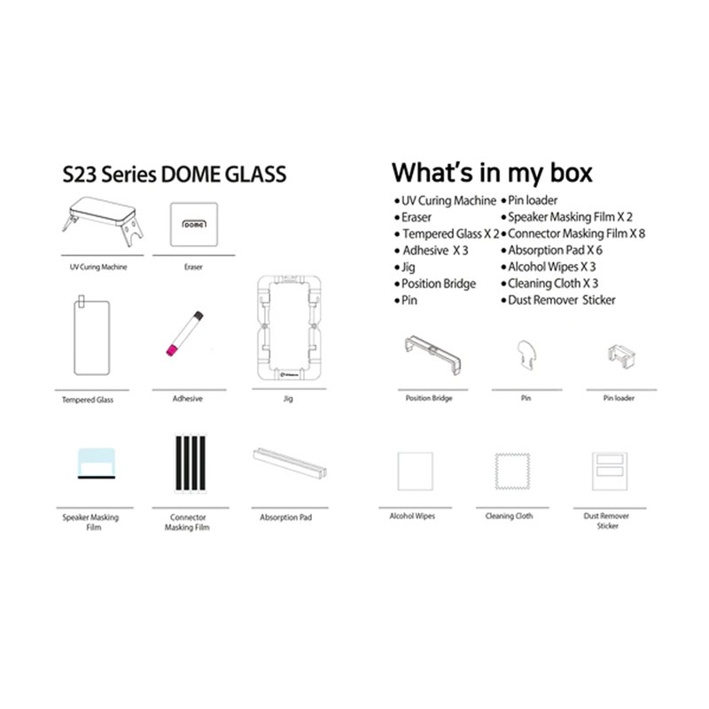 ฟิล์มกระจก Dome Glass Galaxy S23 Ultra