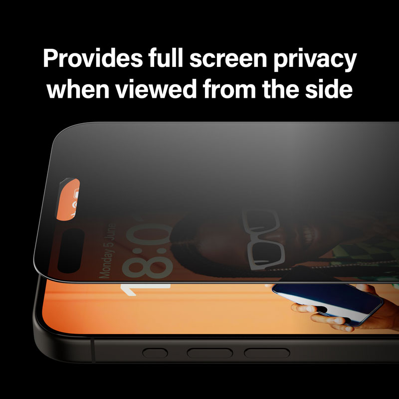 ฟิล์มกันเสือก panzerglass privacy iphone 15 Pro