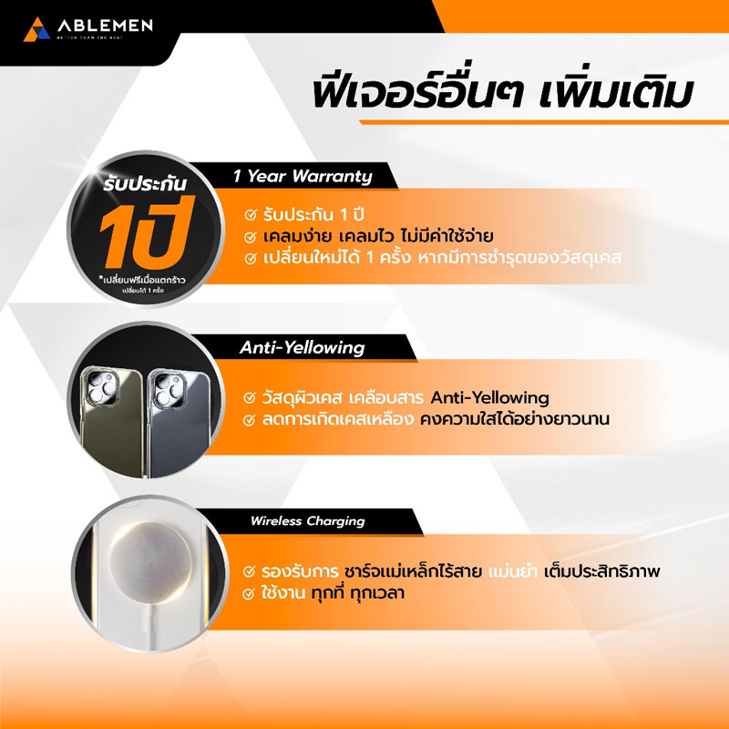 Ablemen รDouble Clear Guard Magnetic iPhone 15 pro