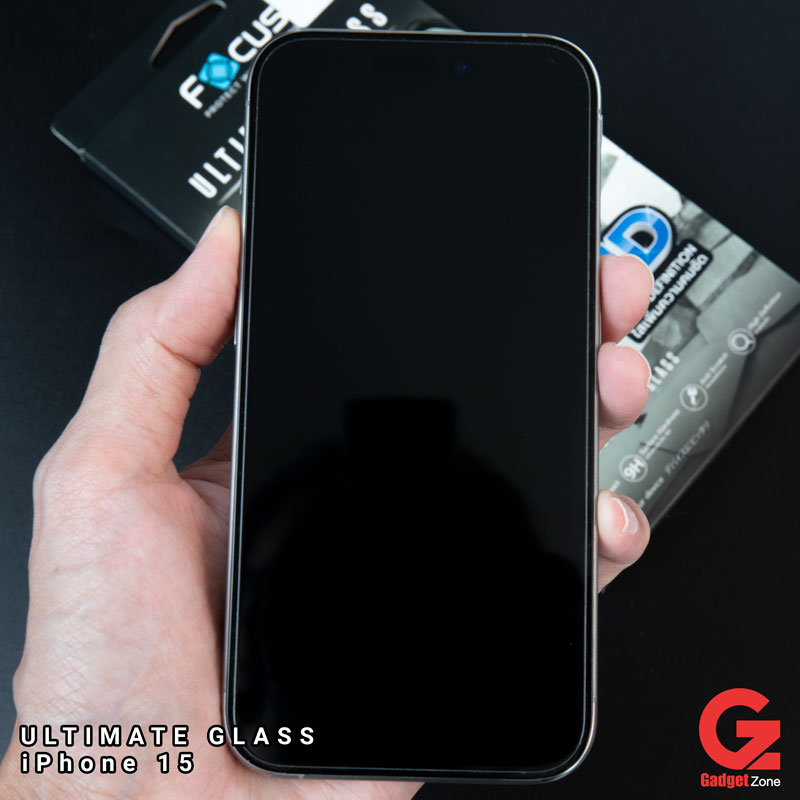 ฟิล์มใส ไร้ขอบ iphone 15 pro focus ultimate glass