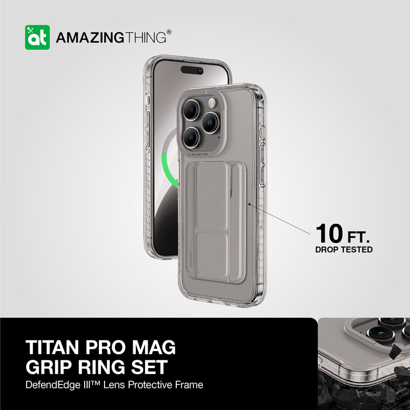เคส Amazingthing titan pro mag wallet iphone 15 pro grey